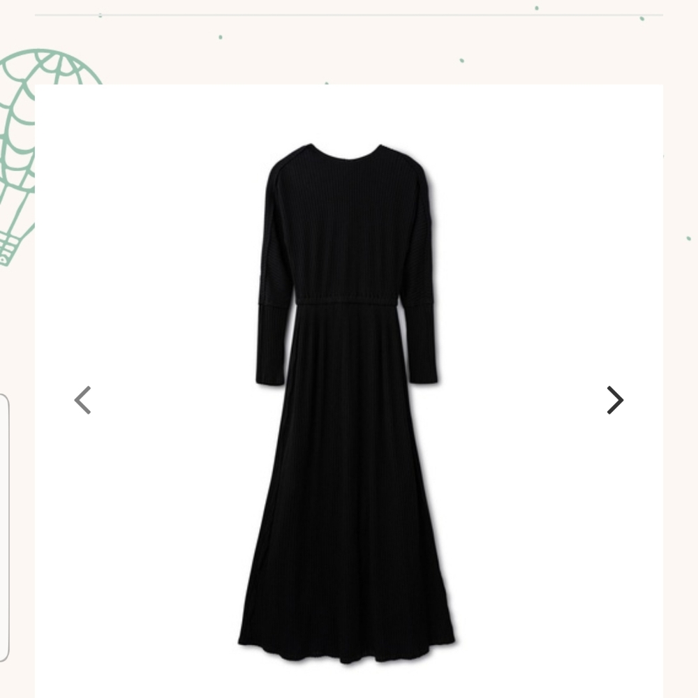 Black Ribbed dress - Picture 2 of 4